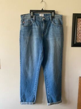 Hudson Natalie cuffed light wash straight-leg jeans 🆕